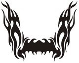 Autocollants: Hood Flames