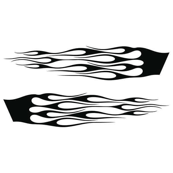 Autocollants: Kit stickers voiture flammes