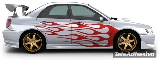 Kit stickers voiture flammes 2/2