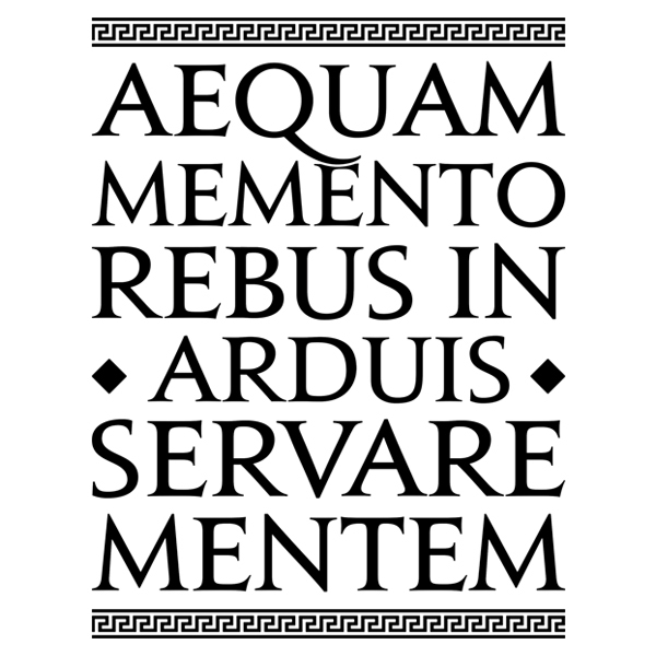Stickers muraux: Aequam Memento Rebus