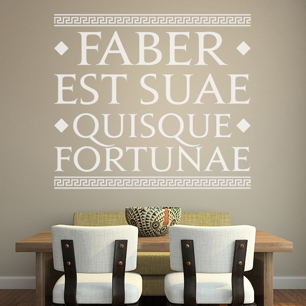 Stickers muraux: Faber Est Suae Quisque Fortunae