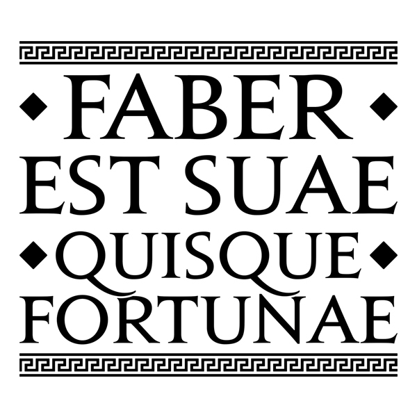 Stickers muraux: Faber Est Suae Quisque Fortunae