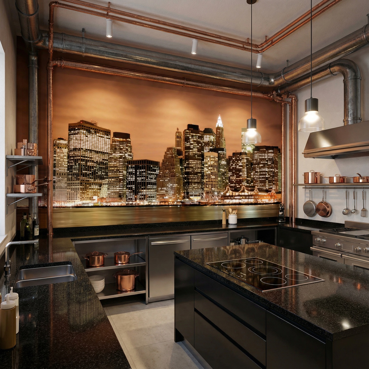 Poster xxl: New York Skyline dans la nuit