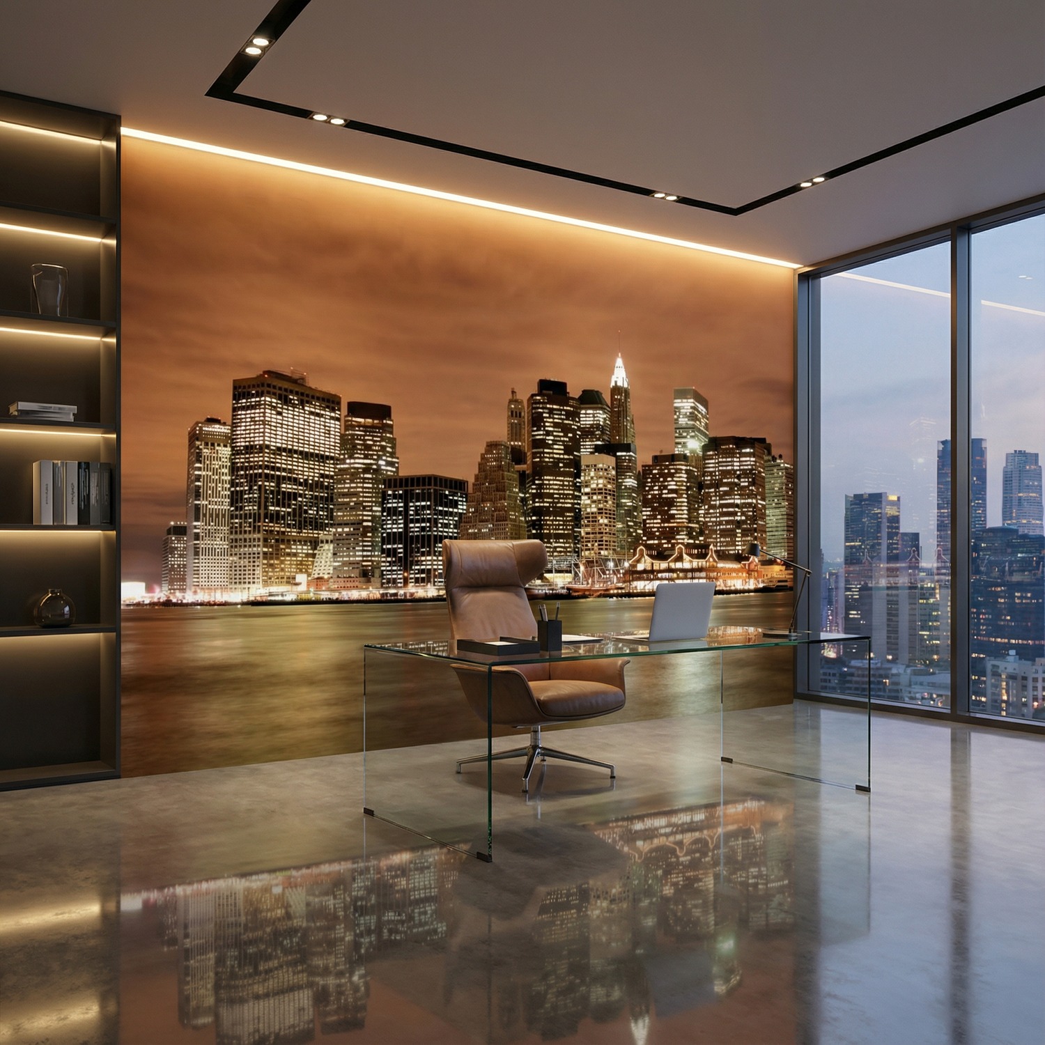 Poster xxl: New York Skyline dans la nuit