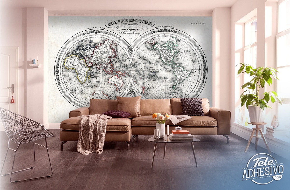 Poster xxl: Map monde 1848