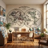Poster xxl: Map monde 1848 12