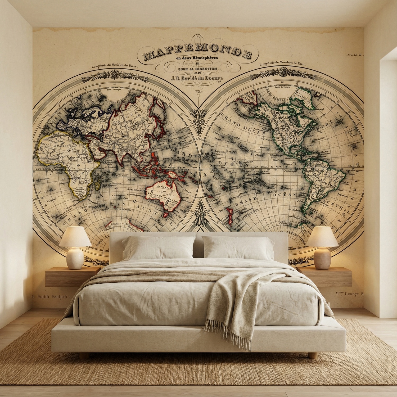 Poster xxl: Map monde 1848