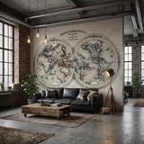 Poster xxl: Map monde 1848 16