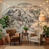 Poster xxl: Map monde 1848 17