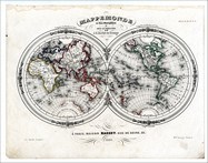 Poster xxl: Map monde 1848 3
