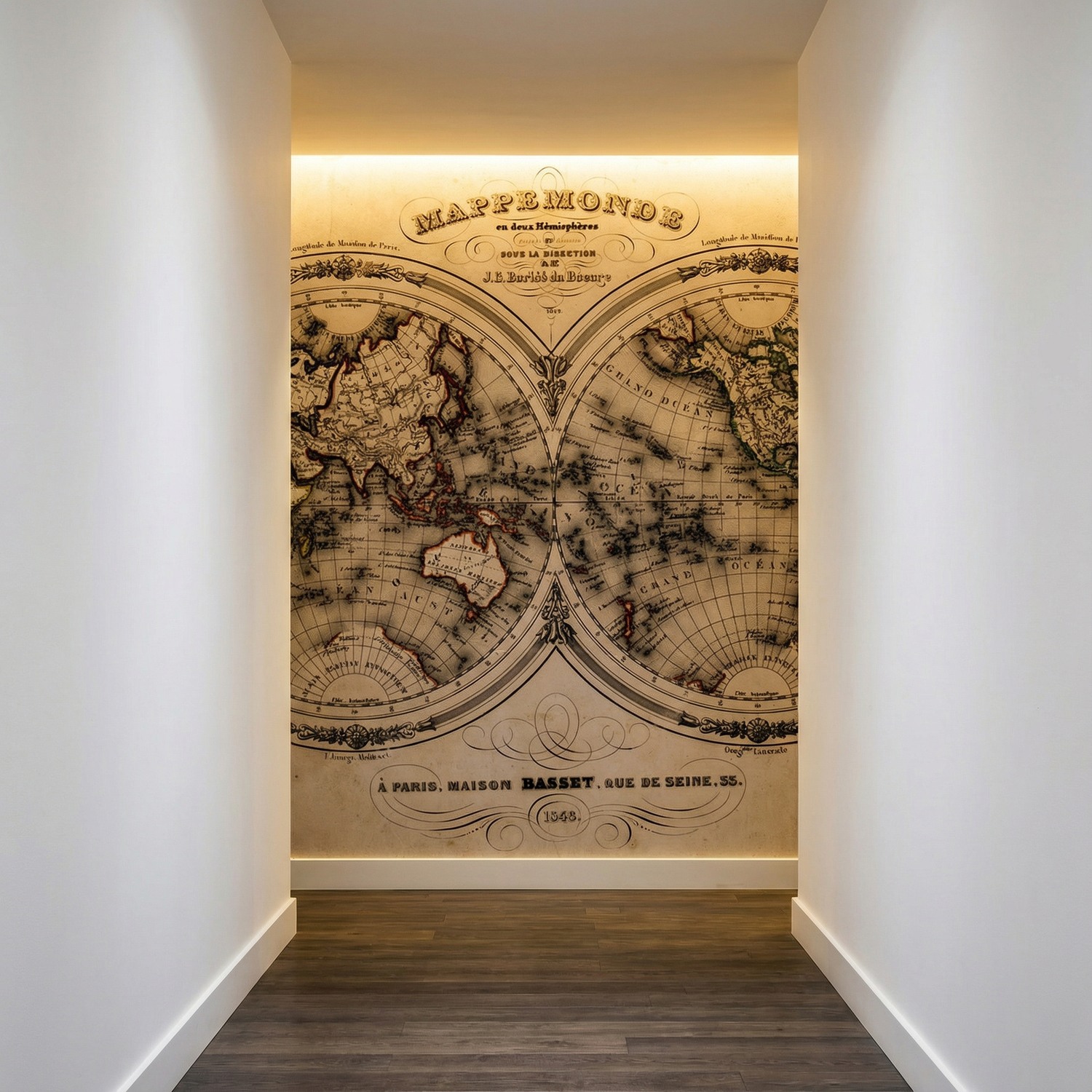 Poster xxl: Map monde 1848