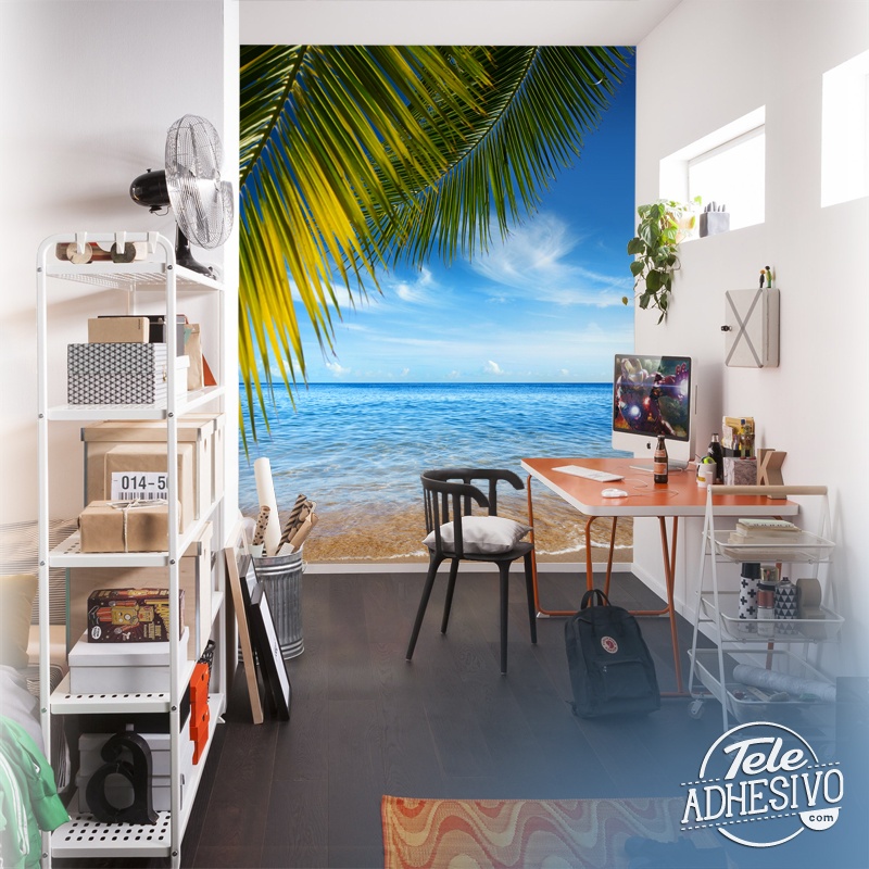 Poster xxl: Plage sous le palmier