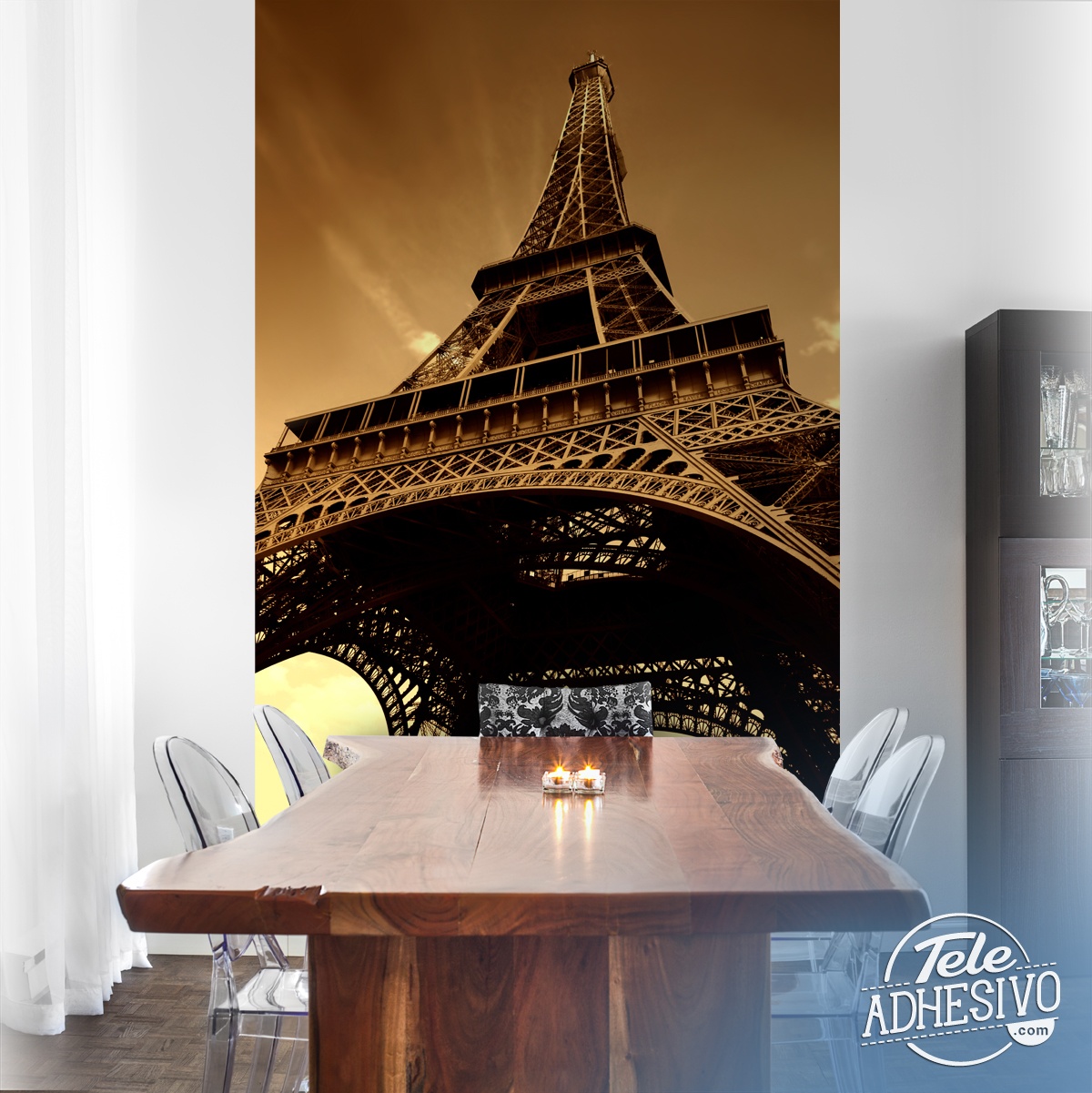 Poster xxl: Sous la tour Eiffel