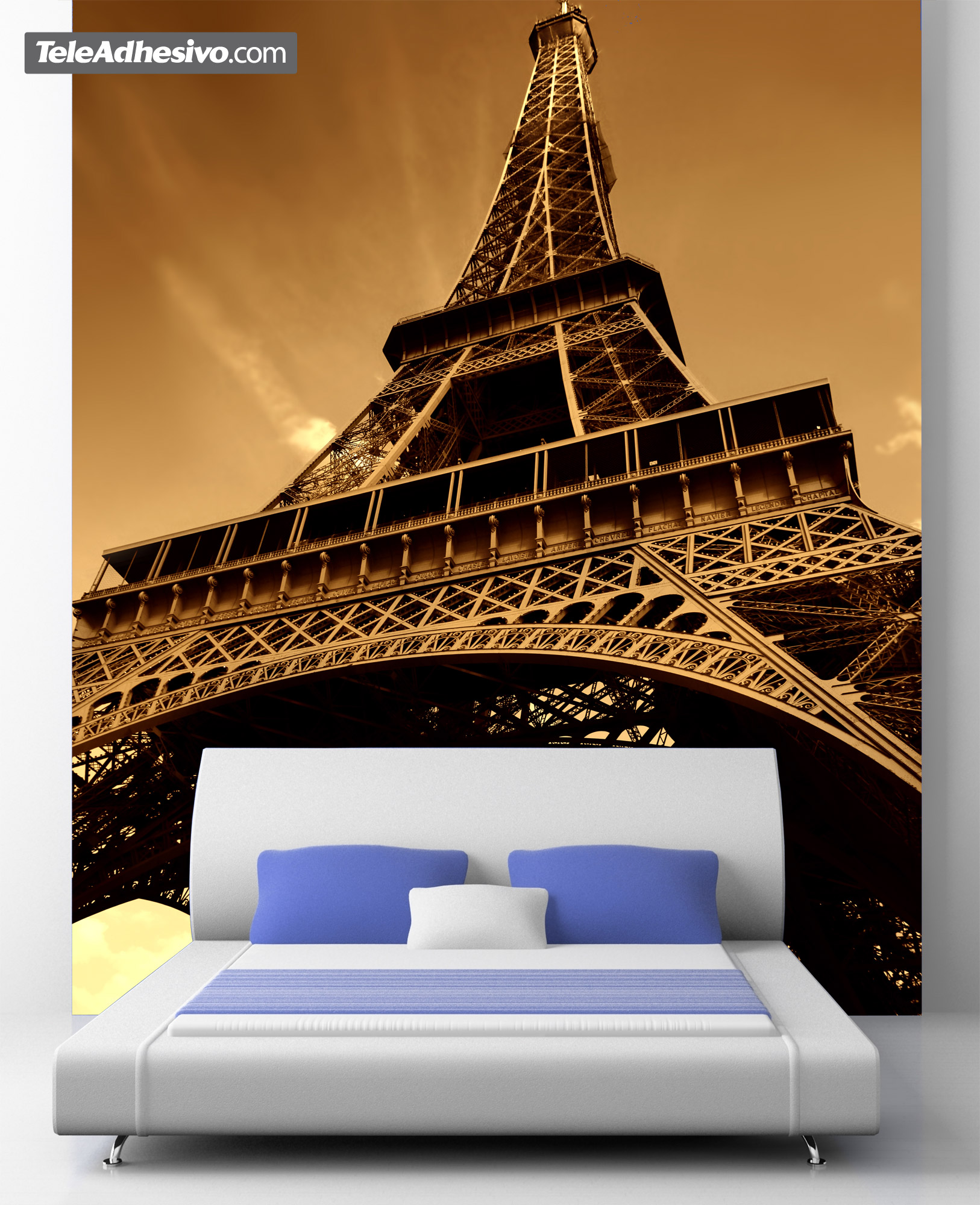 Poster xxl: Sous la tour Eiffel