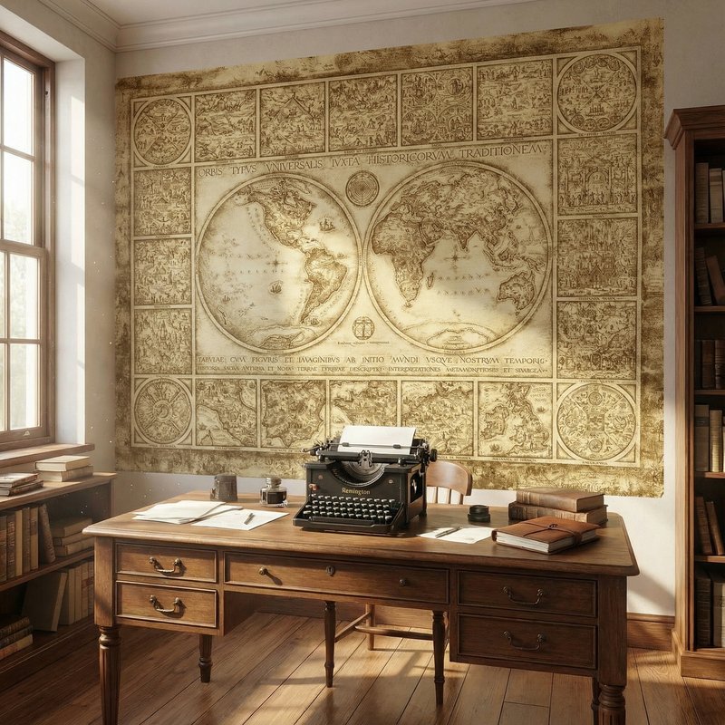 Poster xxl: Carte du monde ancienne 0