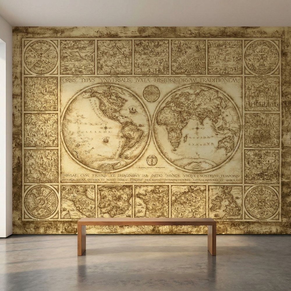 Poster xxl: Carte du monde ancienne