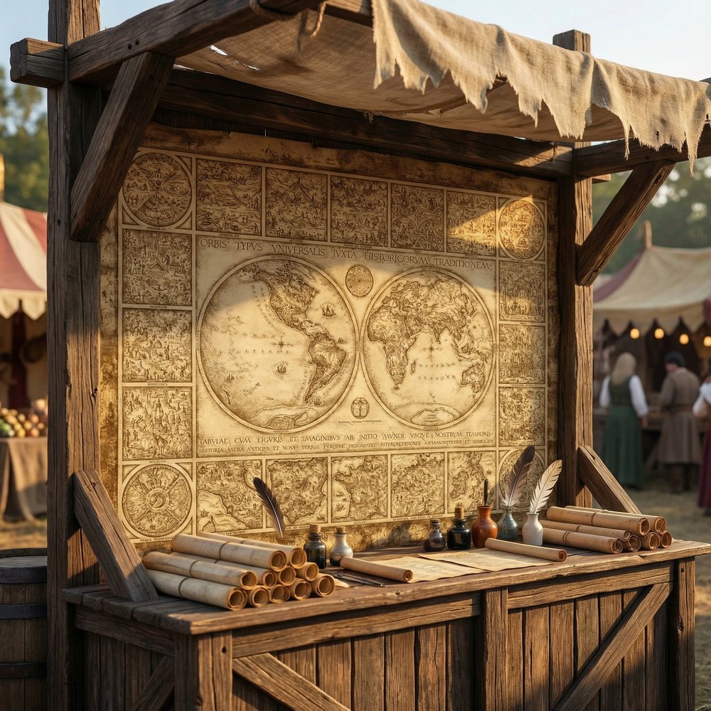 Poster xxl: Carte du monde ancienne