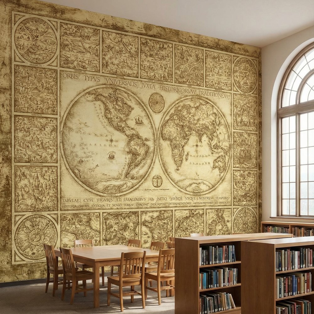 Poster xxl: Carte du monde ancienne