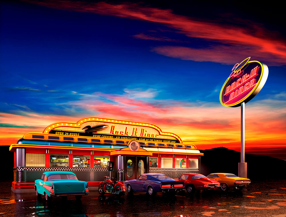 Poster xxl: Caf&eacute; Rock It Diner