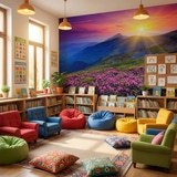 Poster xxl: Coucher de soleil dans les montagnes 13