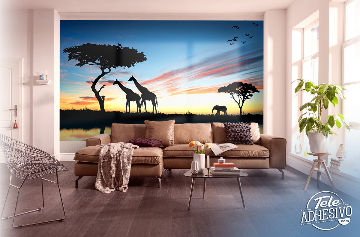 Poster xxl: Coucher de soleil africain