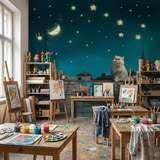 Poster xxl: Chat sur le toit 12