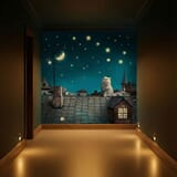 Poster xxl: Chat sur le toit 13