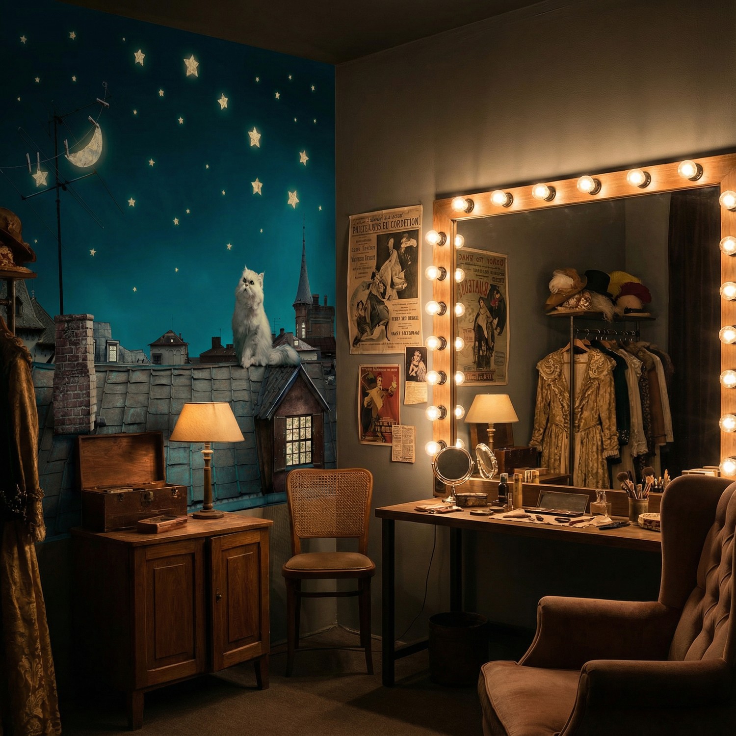 Poster xxl: Chat sur le toit