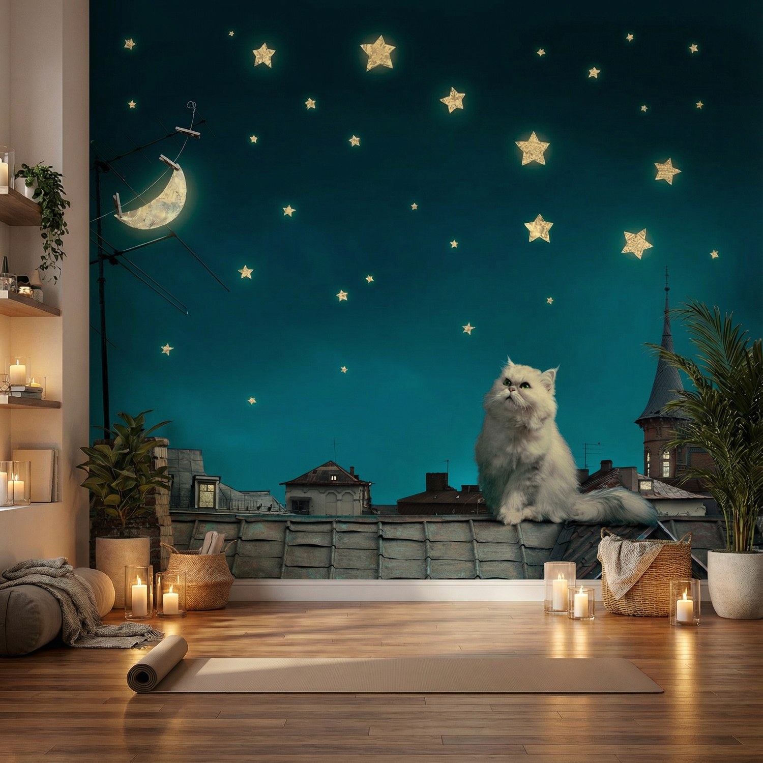 Poster xxl: Chat sur le toit