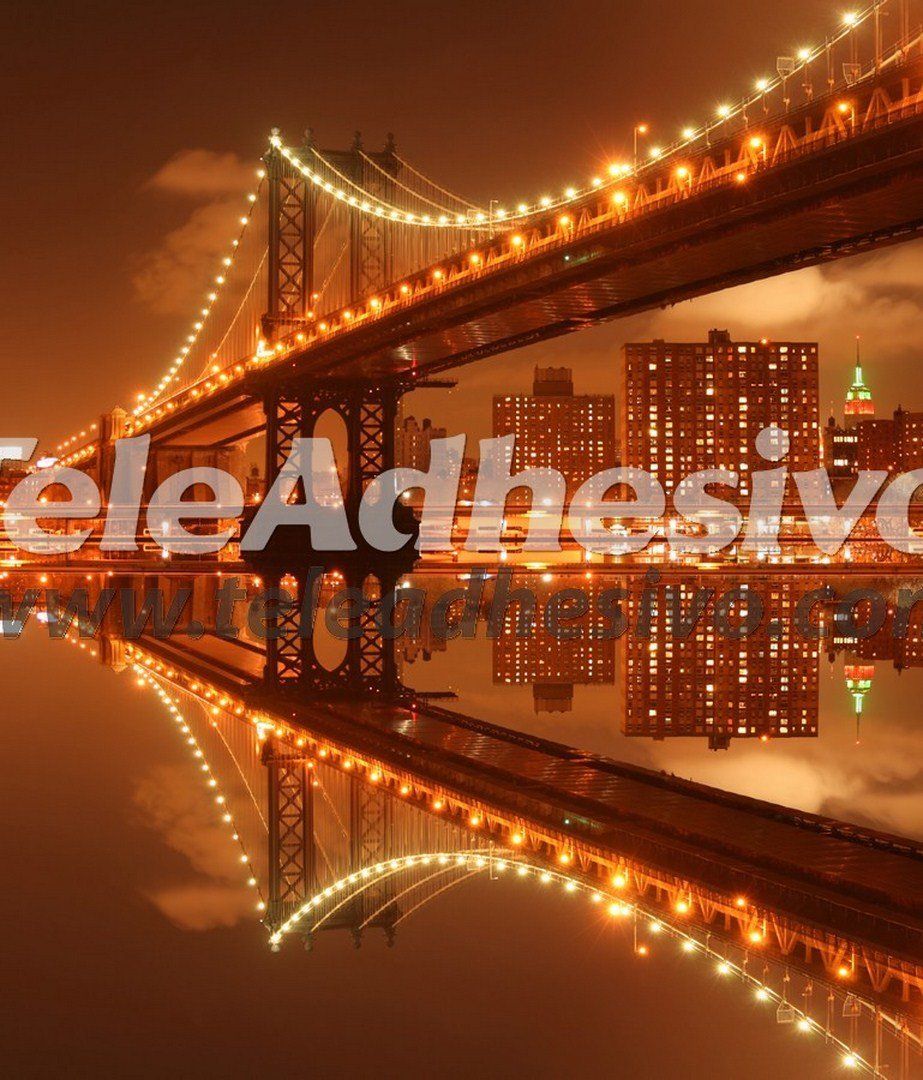 Poster xxl: Pont Manhattan illuminé
