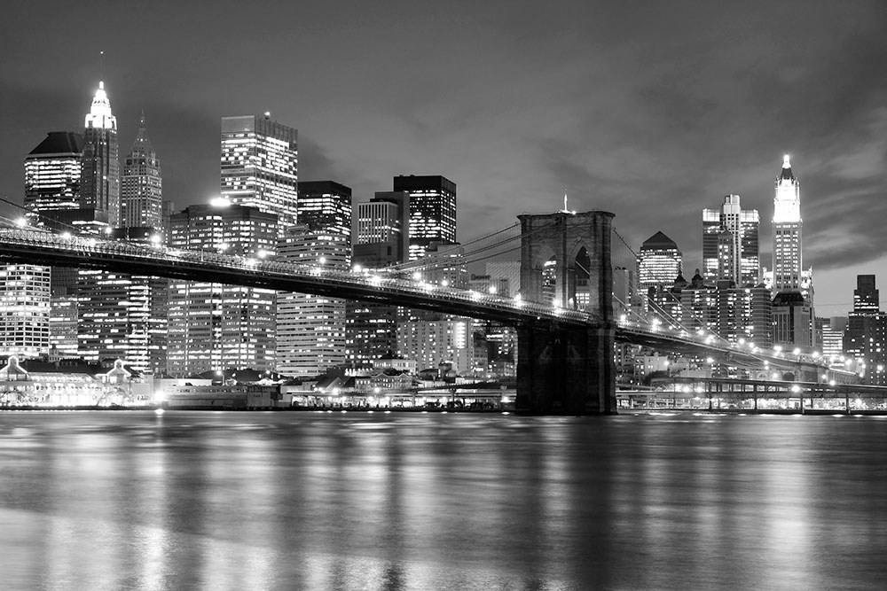 Poster xxl: Pont de Brooklyn en noir et blanc