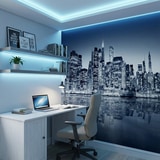 Poster xxl: Manhattan la nuit en bleu 15