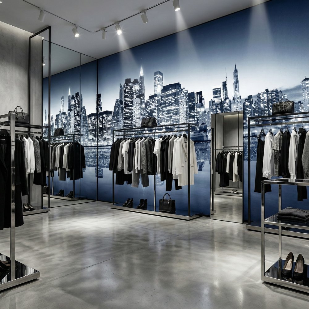 Poster xxl: Manhattan la nuit en bleu