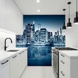 Poster xxl: Manhattan la nuit en bleu 7
