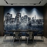 Poster xxl: Manhattan la nuit en bleu 8