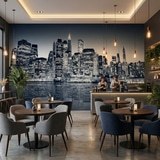 Poster xxl: Manhattan la nuit en bleu 10