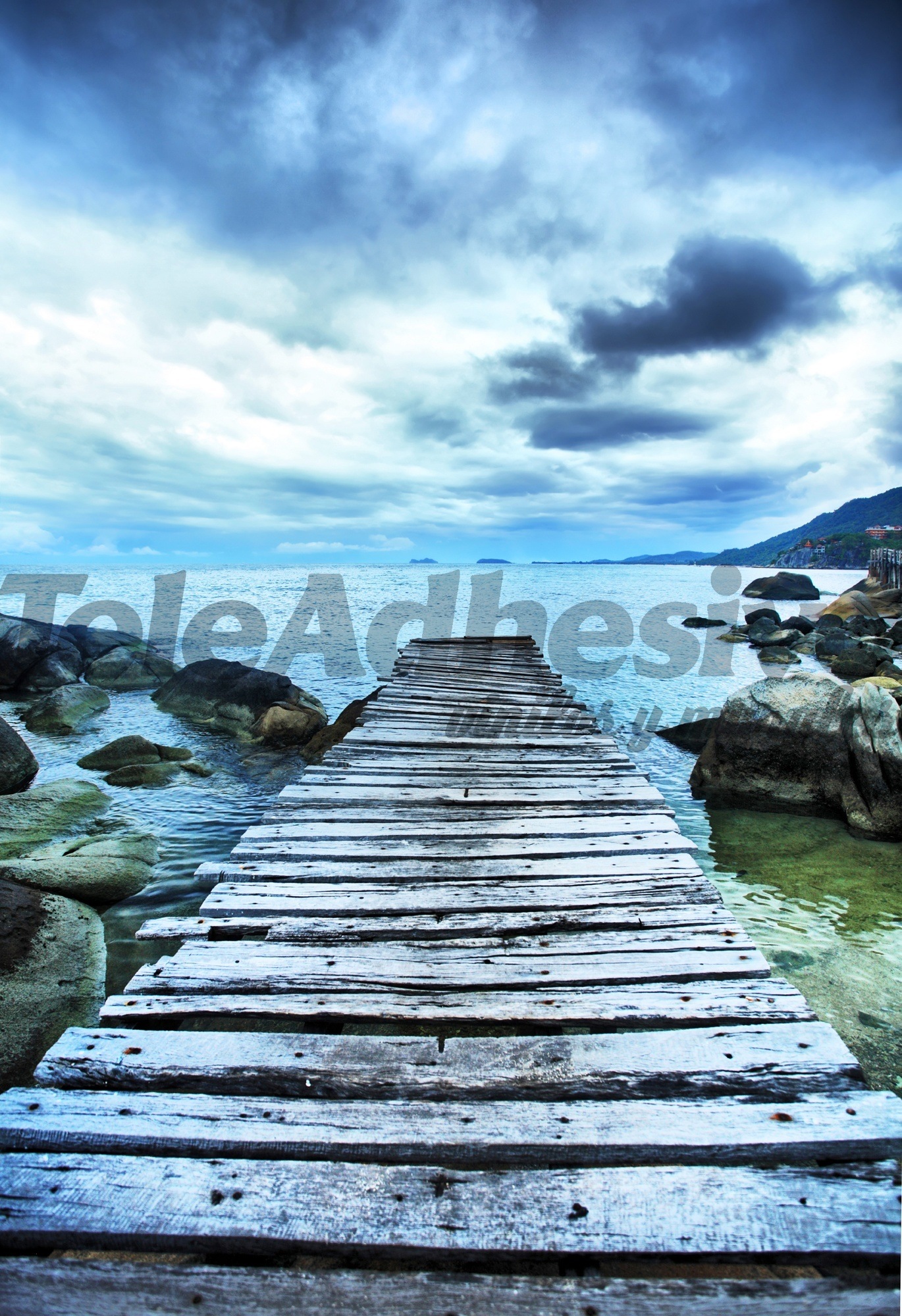 Poster xxl: Passerelle entre les rochers