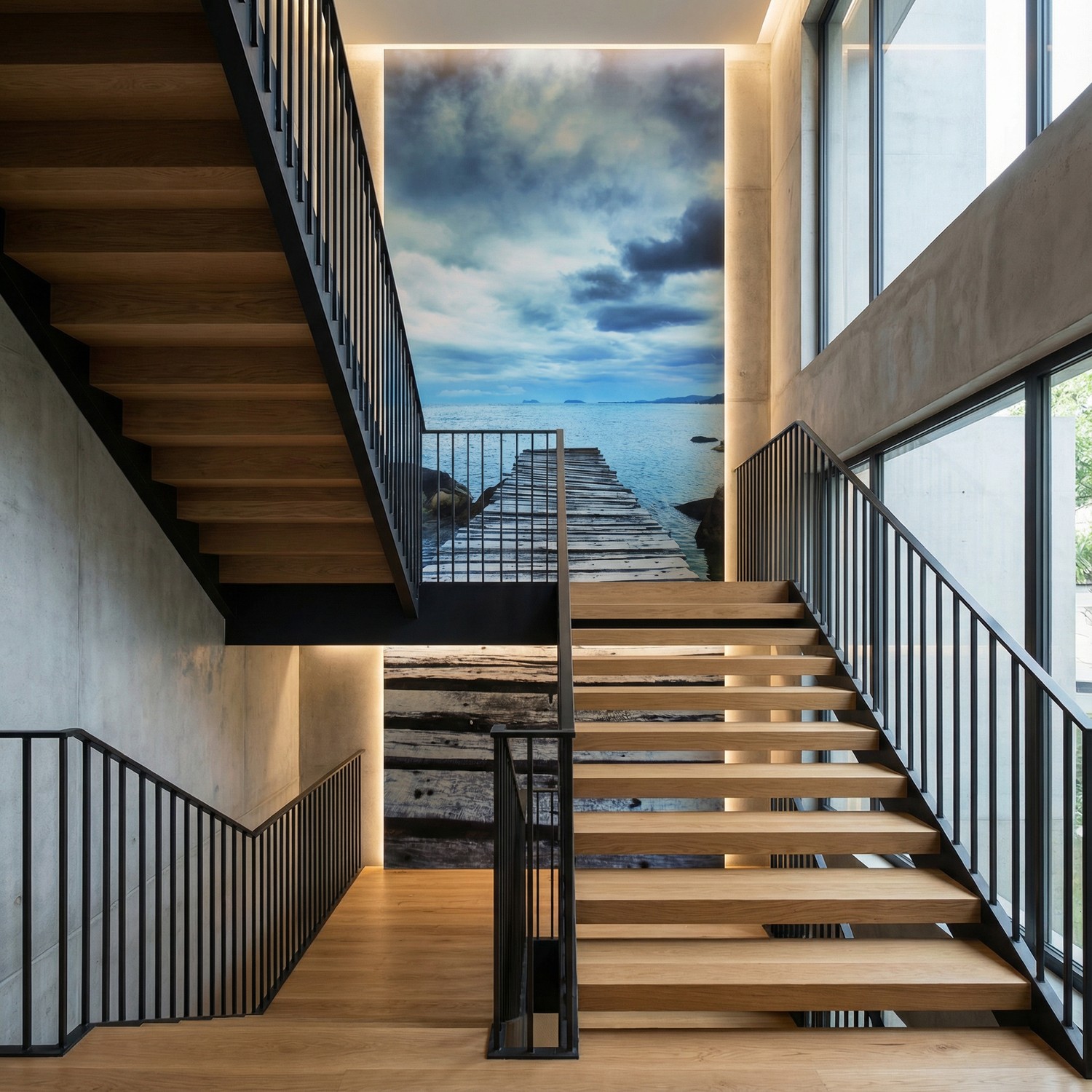 Poster xxl: Passerelle entre les rochers