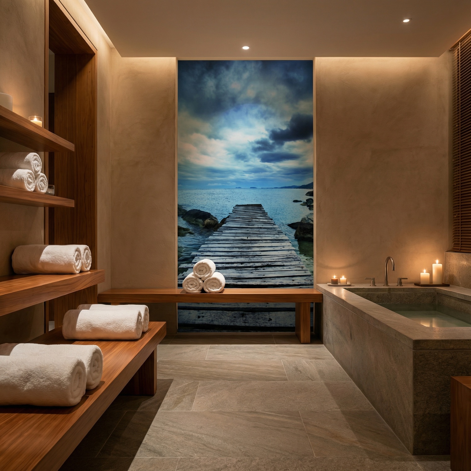 Poster xxl: Passerelle entre les rochers