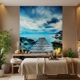 Poster xxl: Passerelle entre les rochers 15