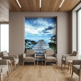 Poster xxl: Passerelle entre les rochers 18