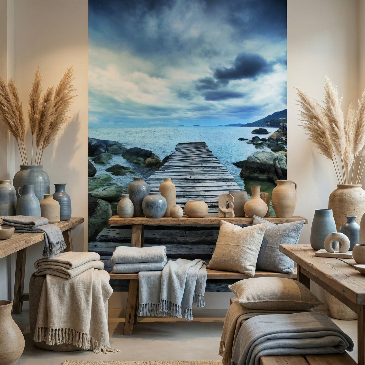 Poster xxl: Passerelle entre les rochers