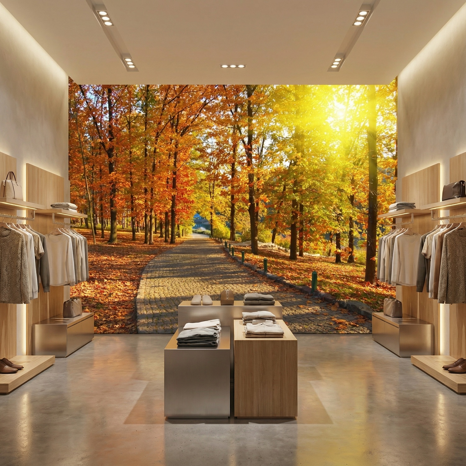 Poster xxl: Je traverse le parc automnal