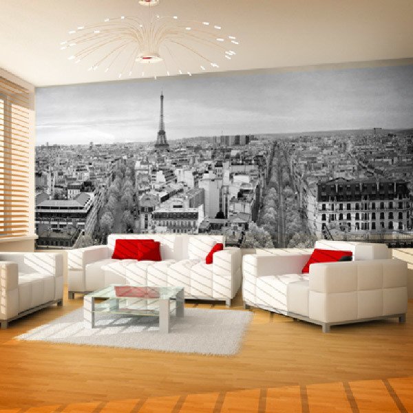 Poster xxl: Panoramique de Paris en noir et blanc 0