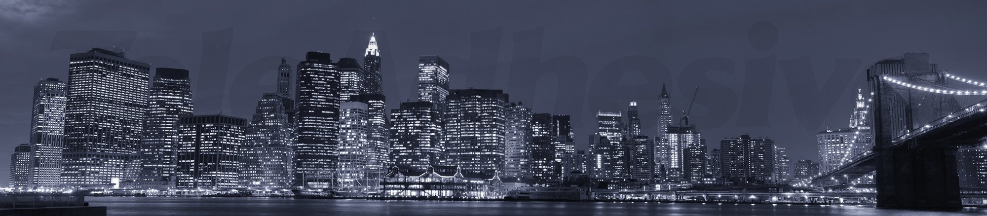 Poster xxl: Panoramique de Manhattan la nuit