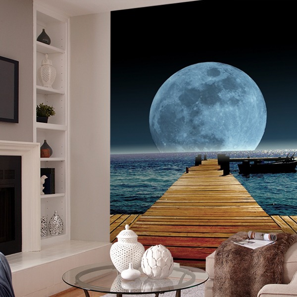 Poster xxl: Lune dans la mer