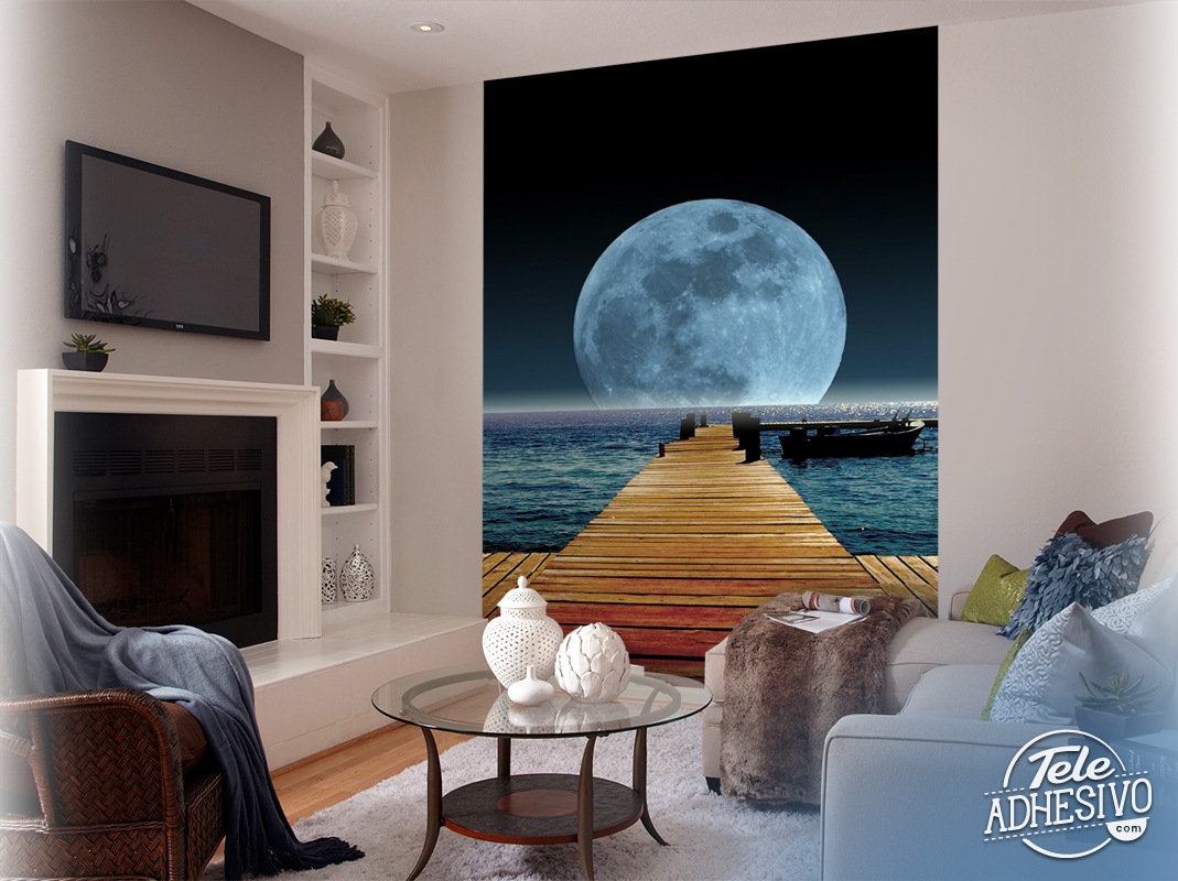Poster xxl: Lune dans la mer