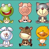 Stickers pour enfants: Animaux drôles 3