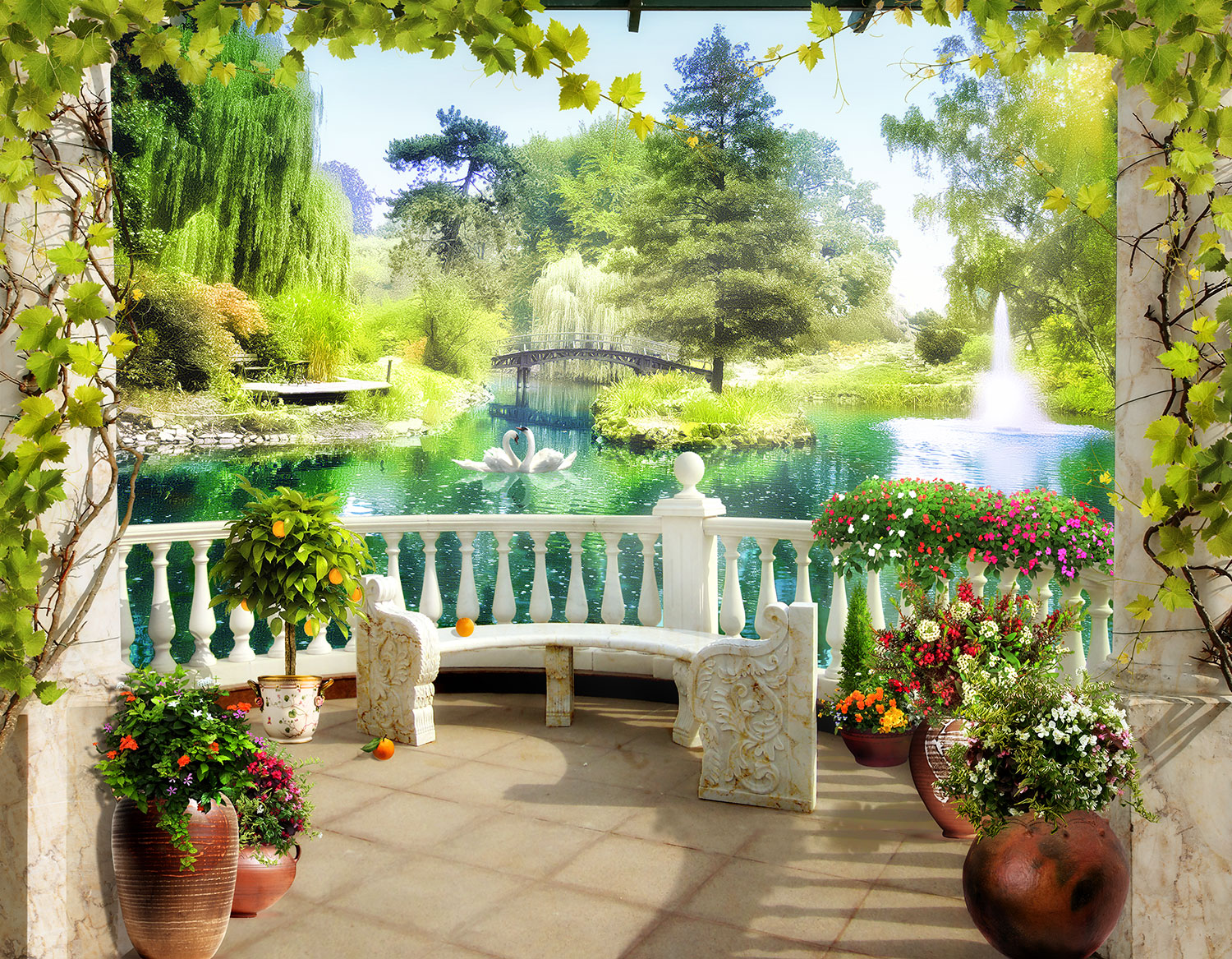 Poster xxl: Vue sur le lac d&rsquo;amour