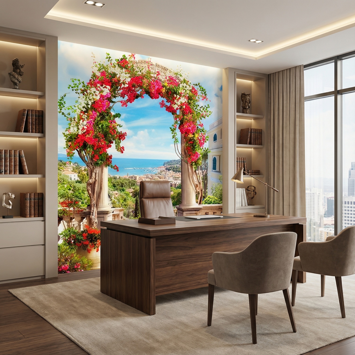 Poster xxl: Arche floral &agrave; la c&ocirc;te